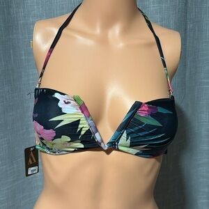 Cape Juby Black and Pink Tropical Bikini